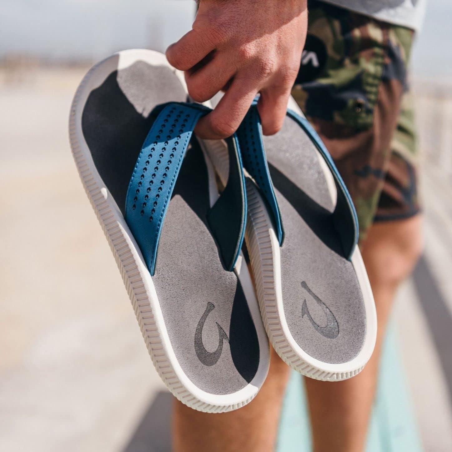 Ulele Men'S Beach Sandals, Quick-Dry Flip-Flop Slides, Water Resistant Suede Lining & Wet Grip Soles, Soft Comfort Fit & Arch Support